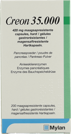 Creon 35000 420 mg Maagsapresist Harde Caps200 Hdpe