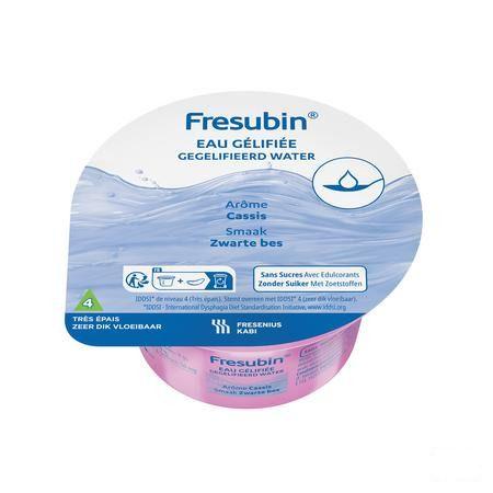 Fresubin Eau Gélifiée Sans Sucres/zonder Suiker 125 gr Cassis/zwarte Bessen  -  Fresenius
