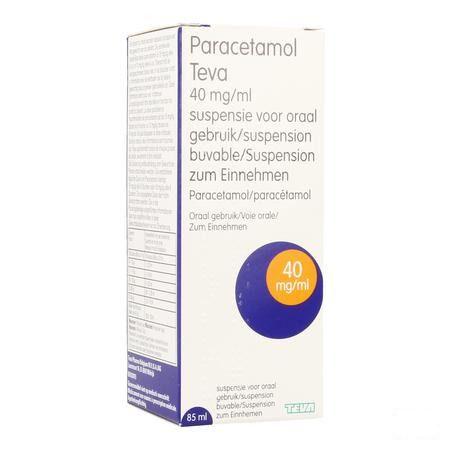 Paracetamol Teva 40 mg/ml Orale Suspensie ensie 85 ml 