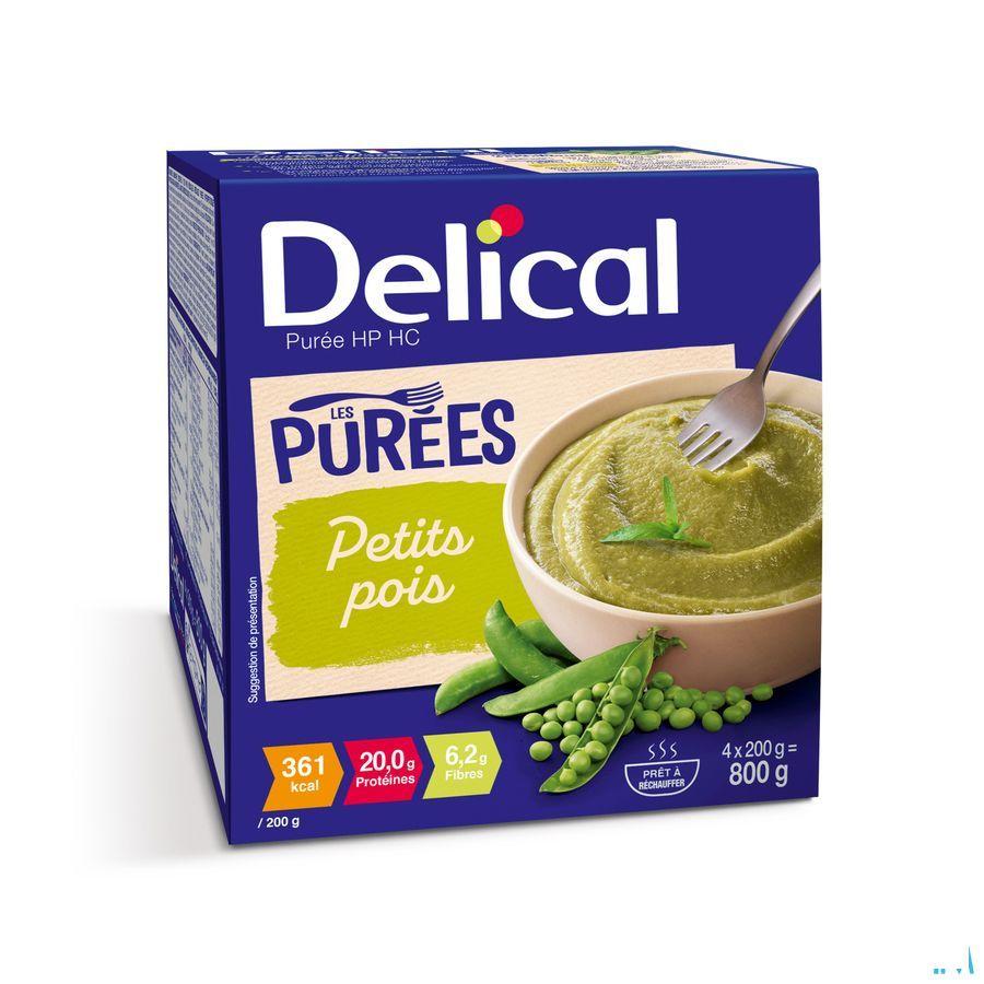 Delical Puree Petits Pois Hphc 4 x 200 gr