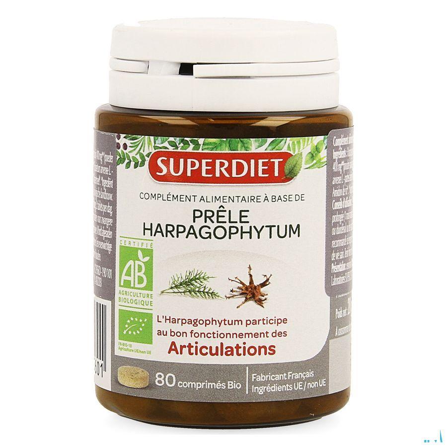 Super Diet Paardestaart-duivelsklauw Bio Tabletten 80  -  Superdiet Laboratoires