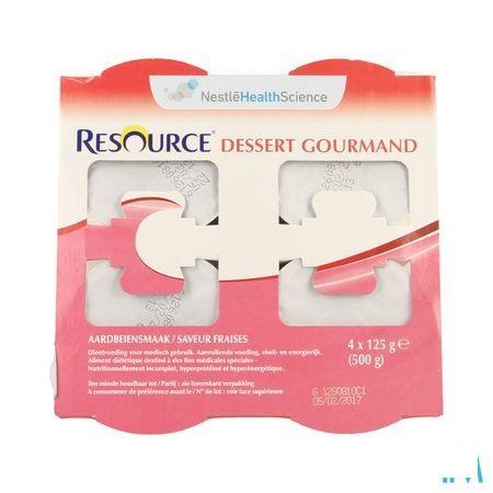 Resource Dessert Gourmand Aardbei 4x125 gr 12311130  -  Nestle