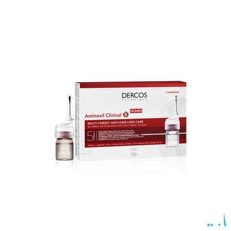 Vichy Dercos Aminexil Clinical 5 Women Ampoule 21x6 ml  -  Vichy