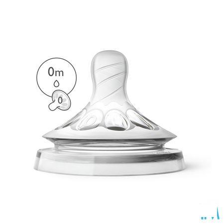 Philips Avent Natural 2.0 Zuigspeen Firstflow Scf040/27  -  Bomedys