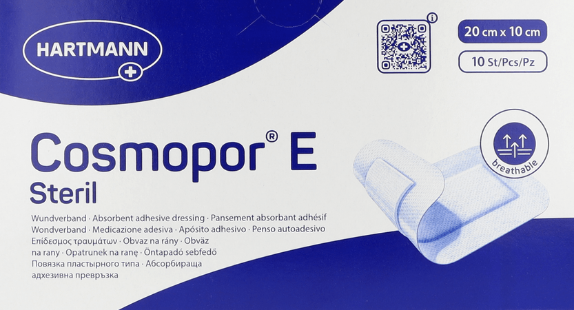 Cosmopor E Latexfree 20x10cm 10 P/s  -  Hartmann