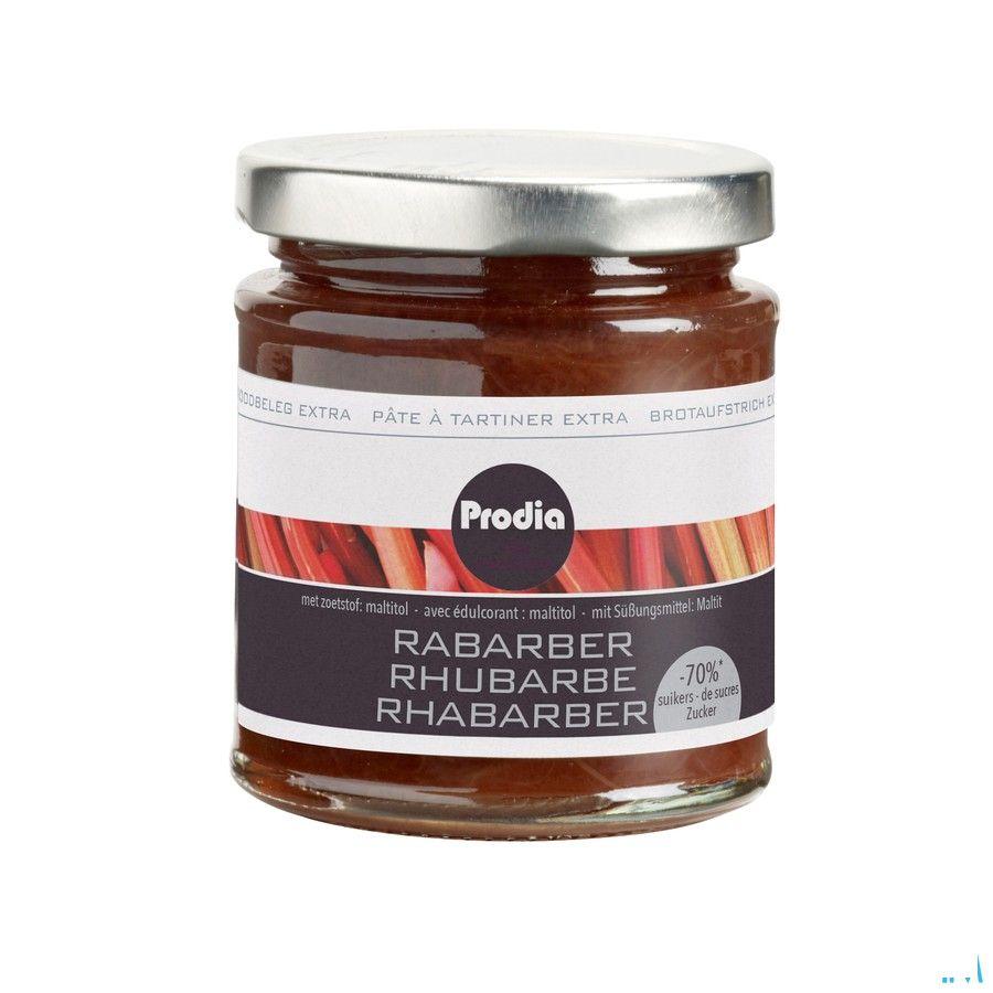 Prodia Broodbeleg Extra Rabarber Maltitol 215 gr  -  Revogan