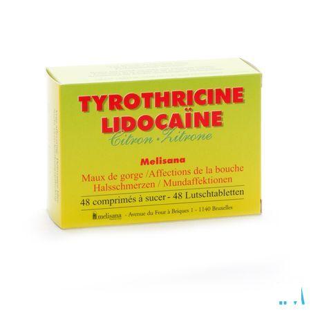 Tyrothricine Lidoca Citroen Tabletten 48  -  Melisana