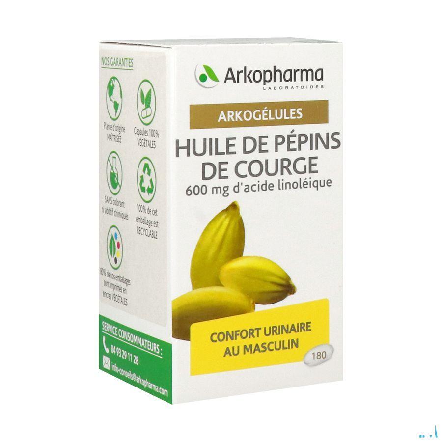 Arkogelules Huile De Pepins De Courge Capsule 180  -  Arkopharma