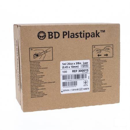 Bd Plastipak Spuit+Nld Tuberc.1 ml+26G 3/8 1 303176