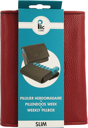 Plic Care Pilulier Slim Bordeau