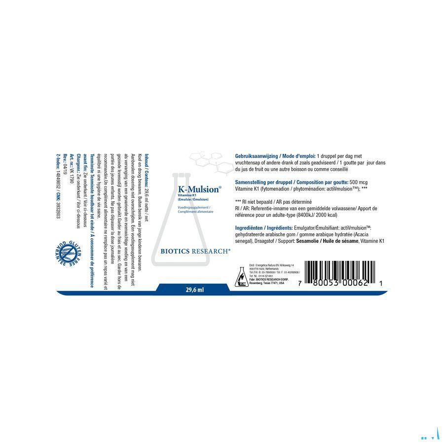 Biotics K-Mulsion 29.6 ml  -  Energetica Natura