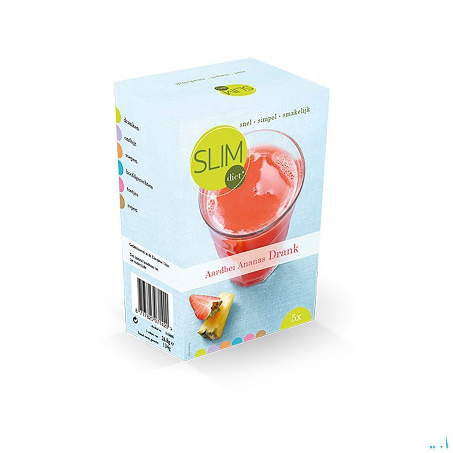 Slimdiet Boisson Fraise-ananas Sachets 5x25 gr  -  Slimdiet Bv