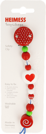 Heimess Fopspeenketting Plastic Hart  -  Bomedys