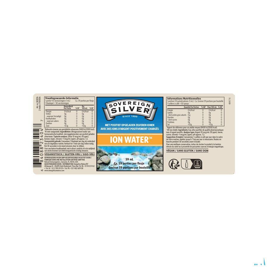 Sovereign Silver Ion Water Vertical Spray 59ml