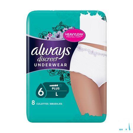 Always Discreet Incontinence Pants L 8