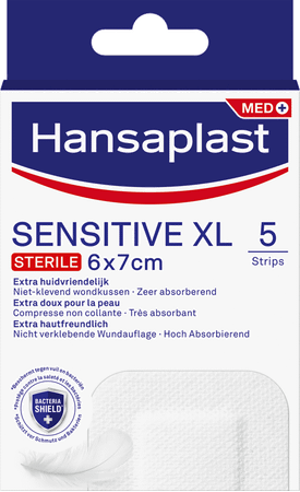 Hansaplast Sensitive Xl 6cmx7cm Strips 5  -  Beiersdorf