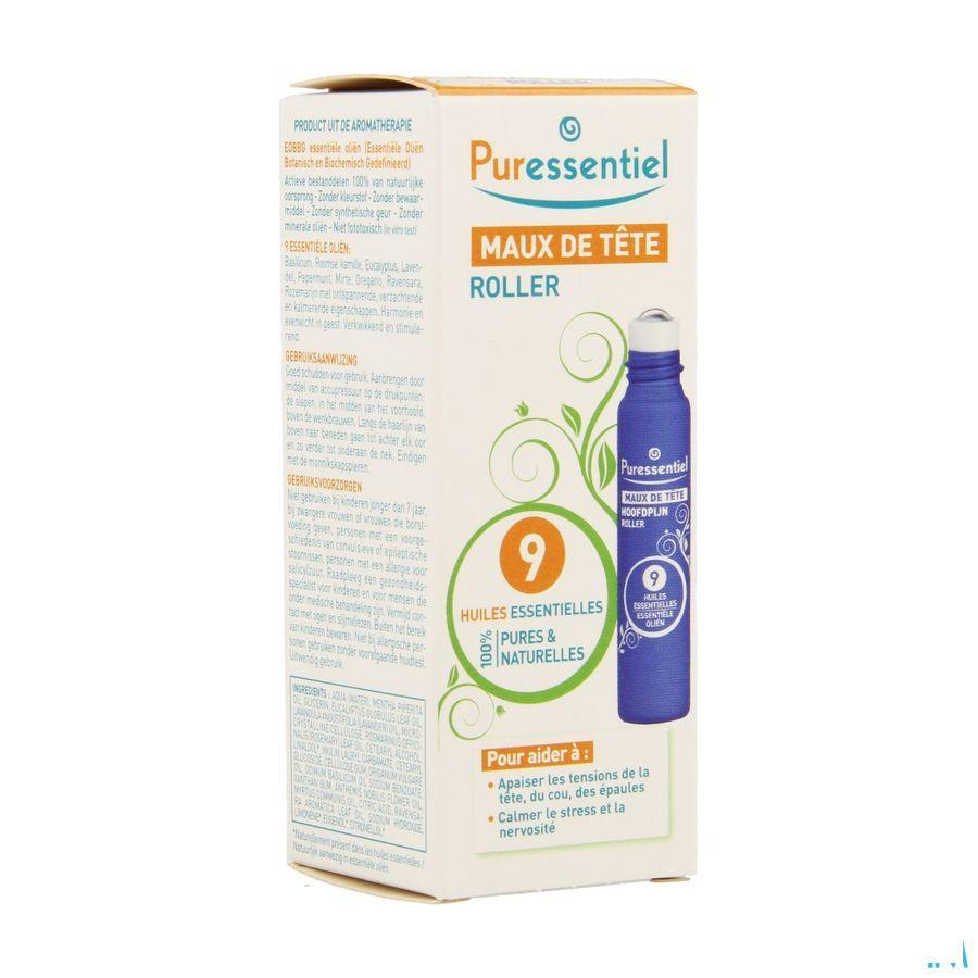Puressentiel Roller Hoofdpijn 9 Essentiele Olie 5 ml  -  Puressentiel