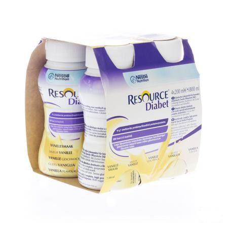 Resource Diabet Vanilla 4x200 ml 12173634  -  Nestle