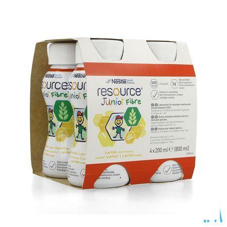 Resource Junior Fibre Vanille 4x200 ml  -  Nestle