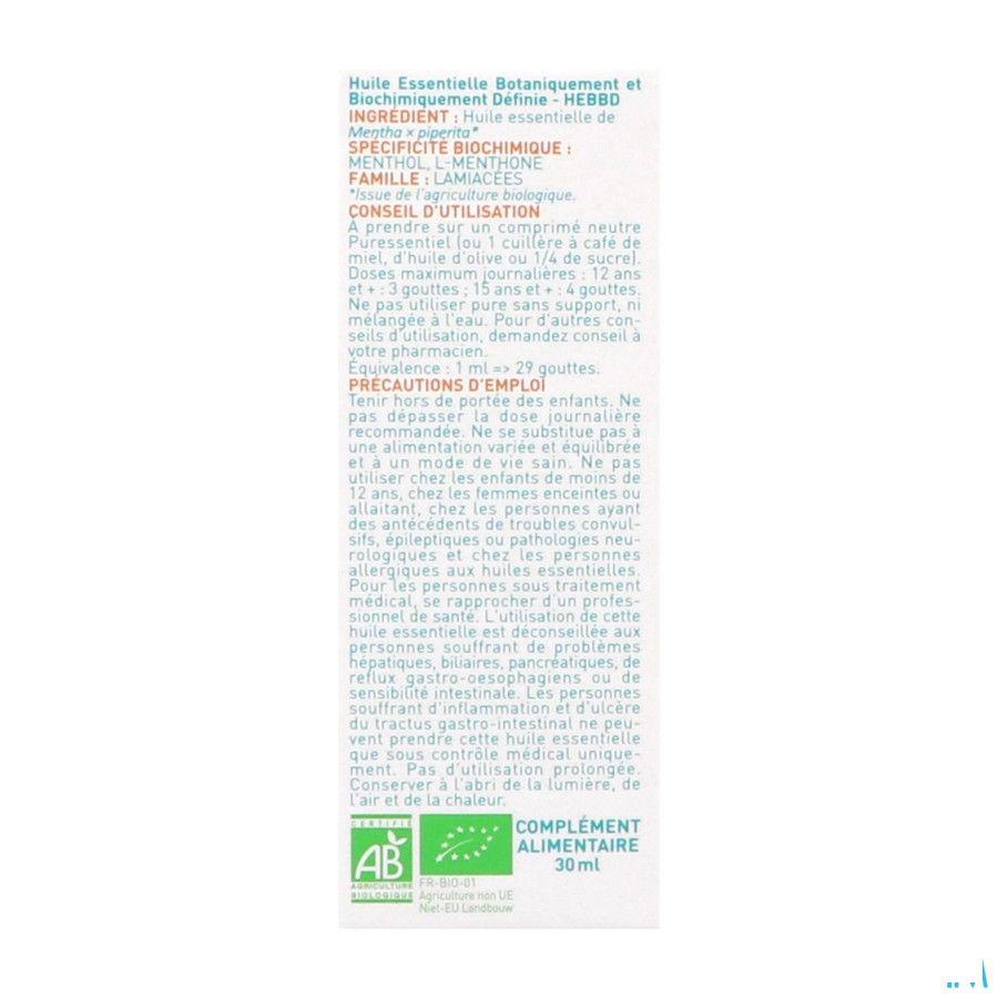 Puressentiel He Menthe Poivree Bio Huile Essentielle 30 ml  -  Puressentiel