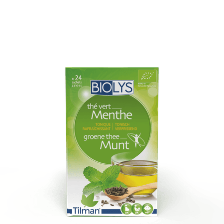 Biolys Groene Thee Munt Zakje 24  -  Tilman