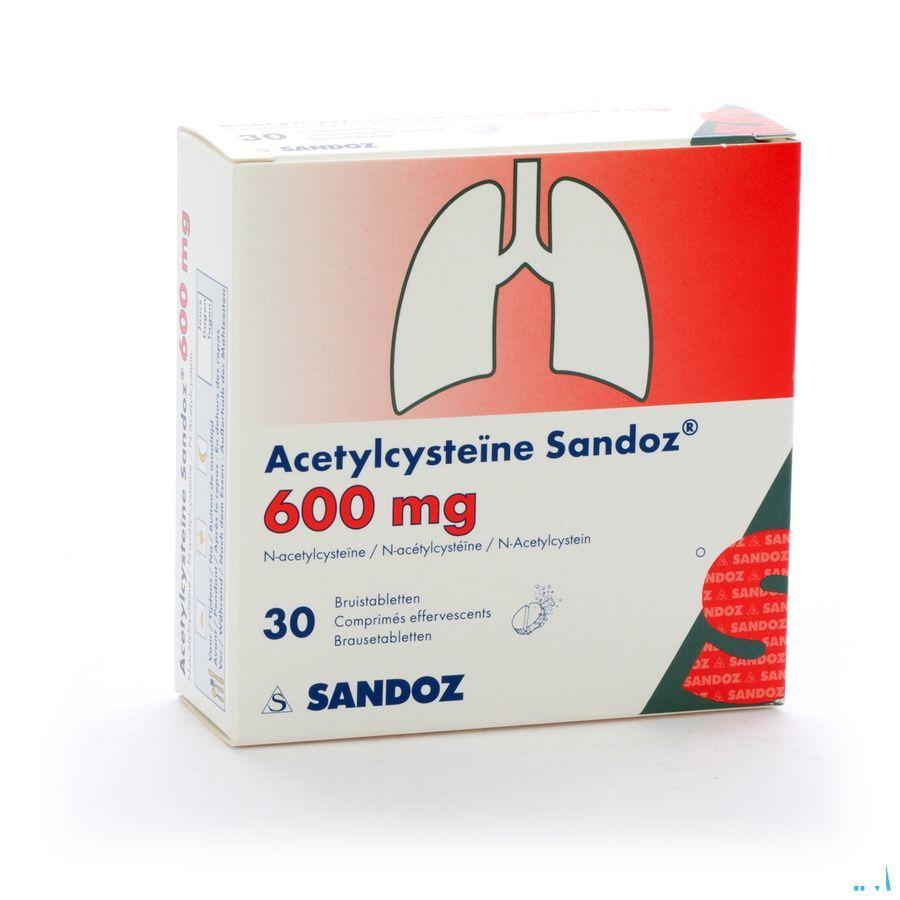 Acetylcysteine Sandoz 600 mg Cpr Eff. 30