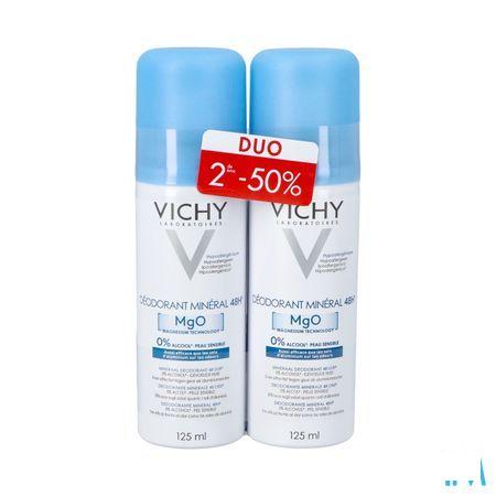 Vichy Deo Mineraal Spray 48u Duo 2x125 ml  -  Vichy