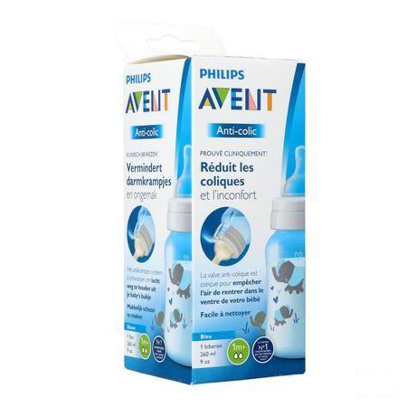 Philips Avent Anti colic Biberon 260 ml Blue Scf821/15  -  Bomedys