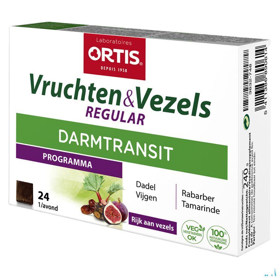Ortis Vruchten & Vezels Regular Blokjes 24  -  Ortis