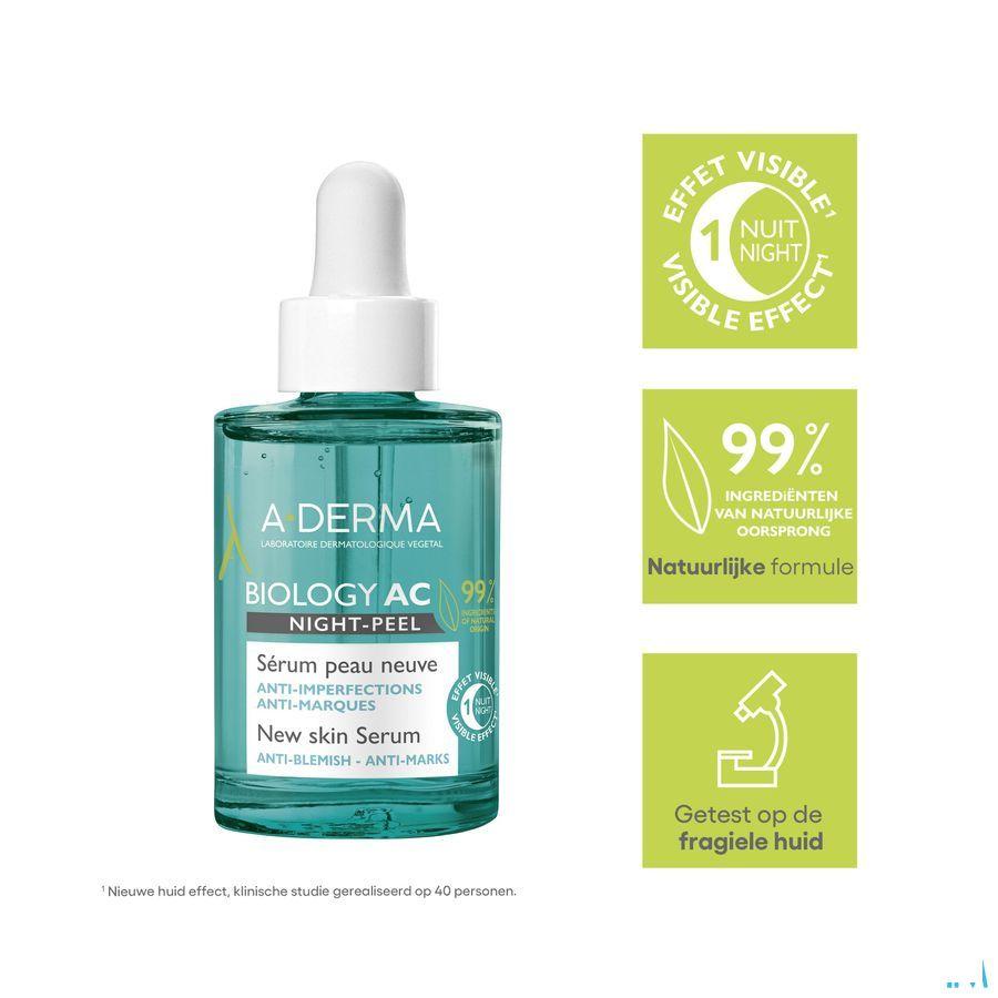 Aderma Biology Ac Night Peel Serum A/Imperf. 30 ml