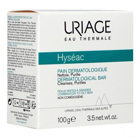 Uriage Hyseac Wasstuk Dermatolog. Zeep 100 gr