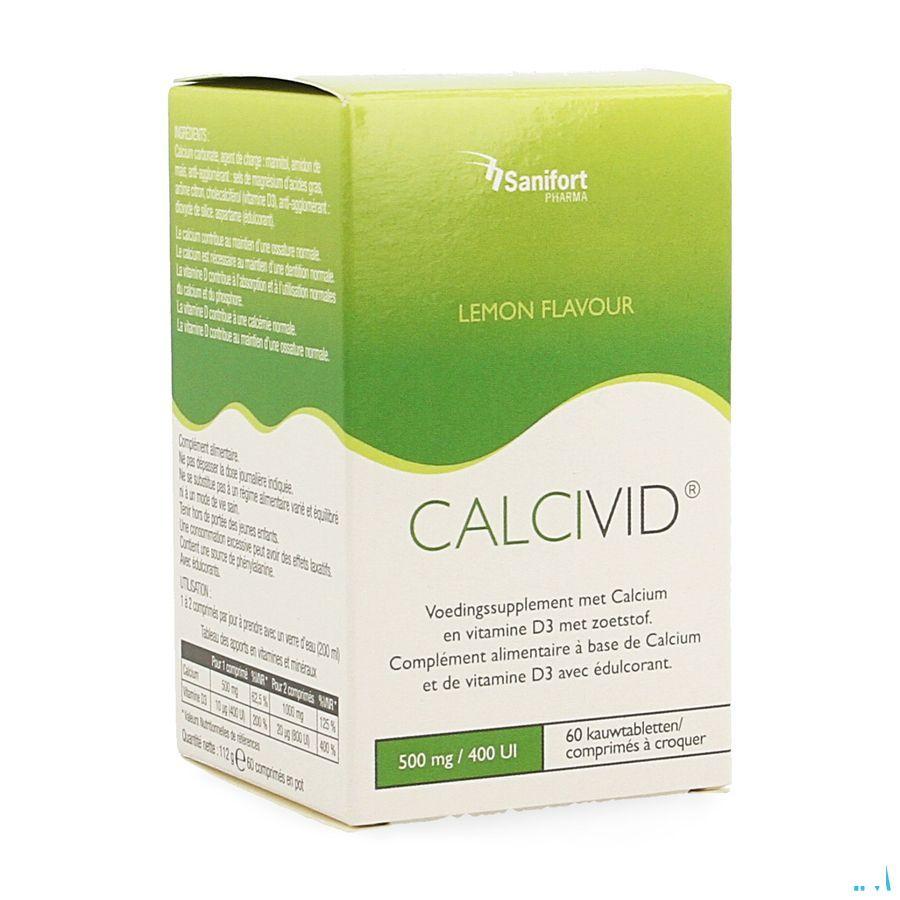 Calcivid 500 mg/400IELemon Chew 60 