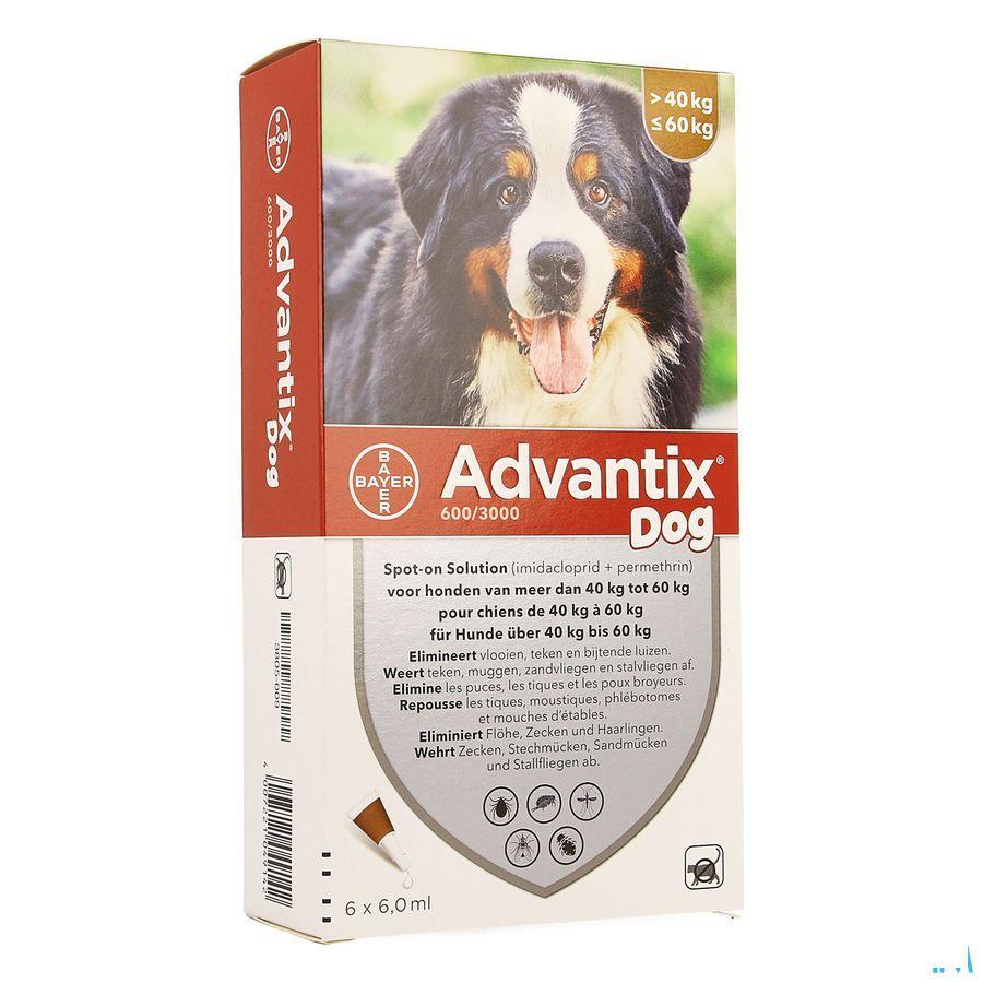 Advantix Dog Spot-on Oplossing Hond 40-60kg et 6x6 ml
