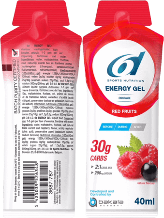 6d Sixd Energy Gel Red Fruits 12x40 gr