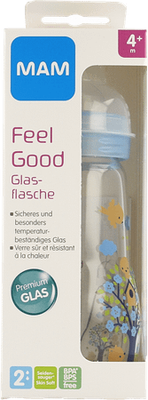 Mam Zuigfles Glas Feel Good 260 ml Jongen