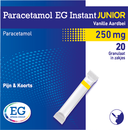 Paracetamol Eg Inst.Junior250 mg Van-Aardb.Zakje 20  -  EG