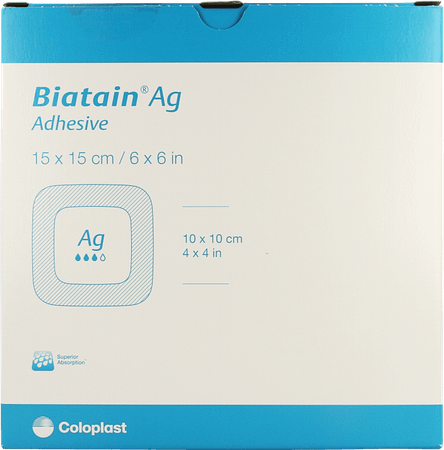 Biatain Ag Pansement Mousse Adhesive 15,0x15,0cm 5 33464  -  Coloplast