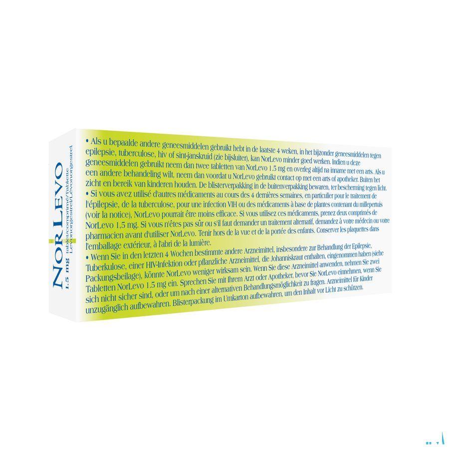Norlevo Comprimes 1 X 1,5 mg
