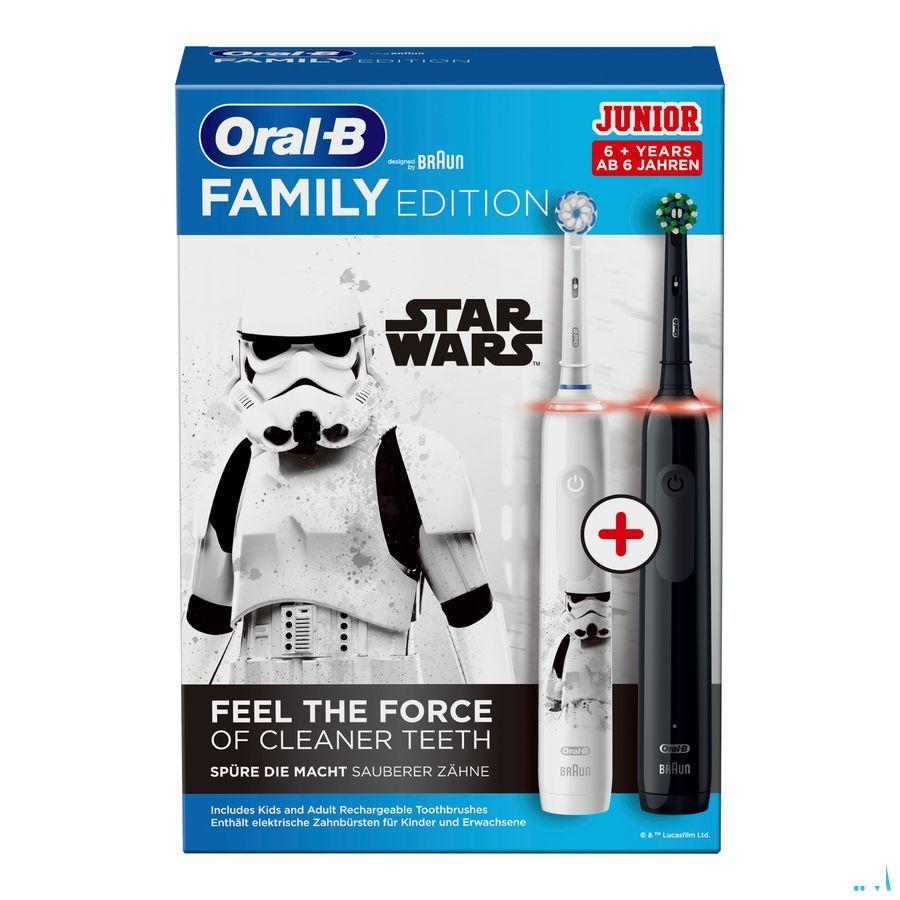 Oral-B Family Pro3 3000 Black+Junior 6+ Star Wars