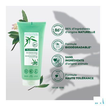 Klorane Lichaam Douchegel Seve Bamboe 200 ml