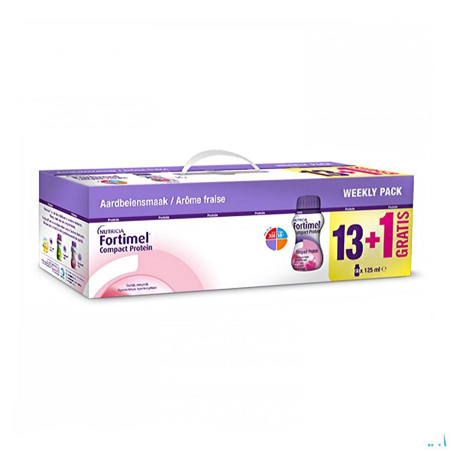 Fortimel Compact Protein Week Pack Fraise 14x125 ml  -  Nutricia