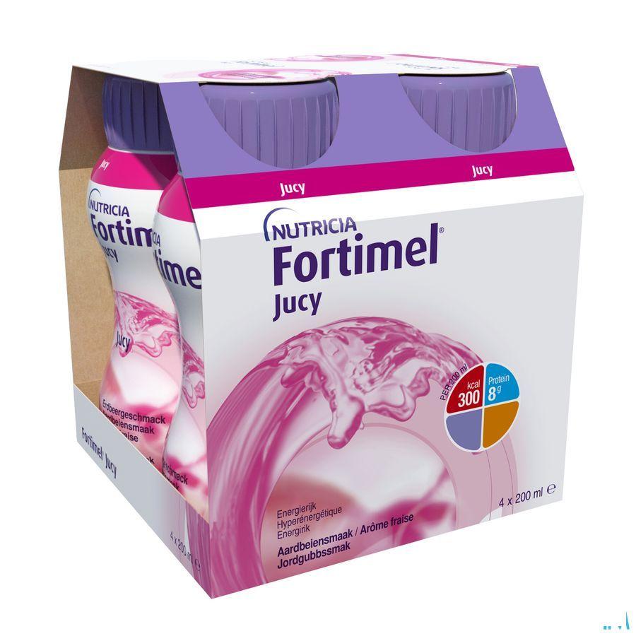 Fortimel Jucy Aardbei Cluster 4x200 ml 65462  -  Nutricia