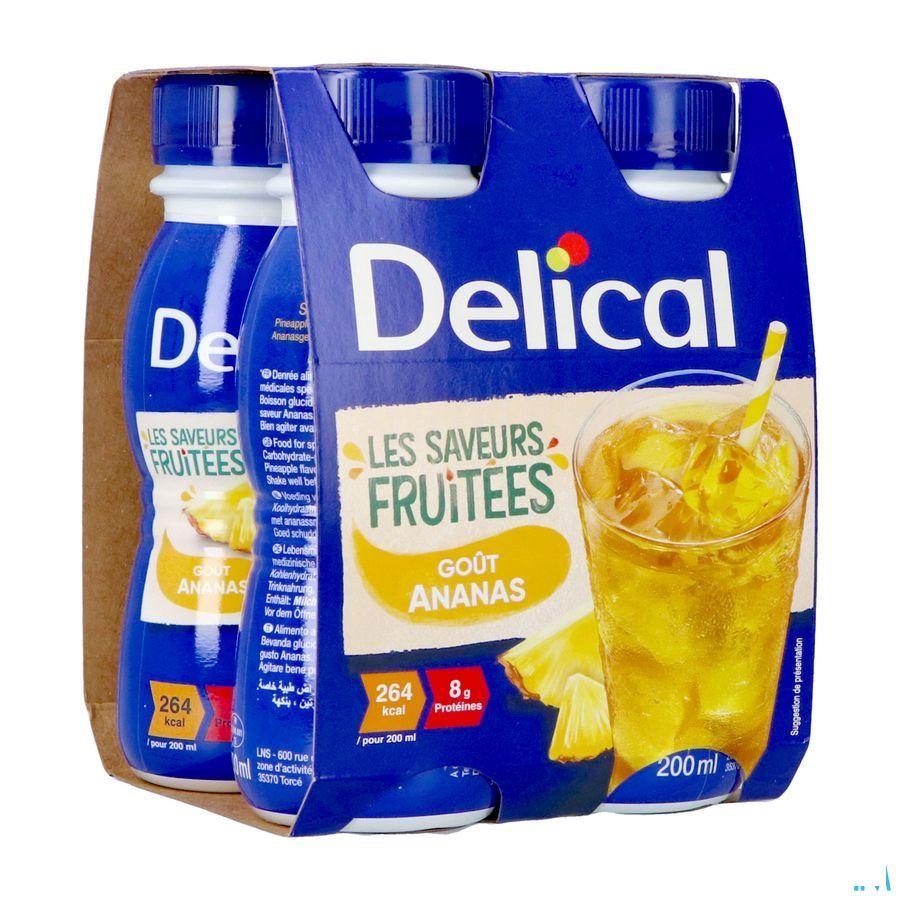 Delical Fruitdrink Ananas 4 x 200 ml