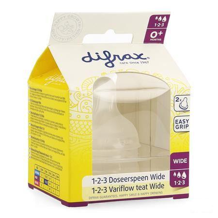 Difrax Flessenspeen Natural Wide 1-2-3 677  -  Difrax