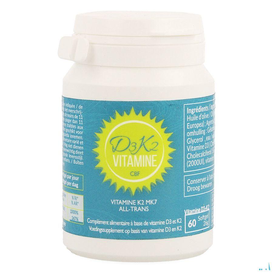 Vitamine D3 K2 Cbf Softgels 60