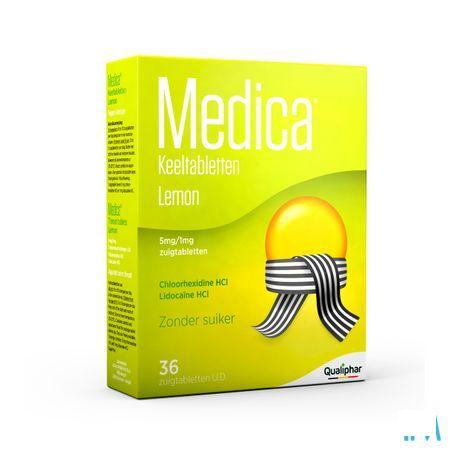 Medica Keeltabletten Lemon Zuigtabl 36