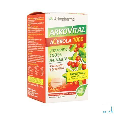 Arkovital Acerola 1000 Familypack Comprimes A Macher 60  -  Arkopharma
