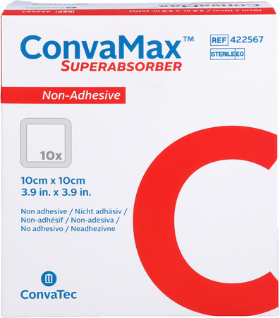 Convamax Superabsorber Non Adhesif 10 x 10Cm 10