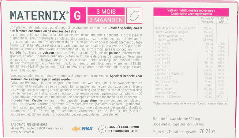 Maternix G Zwangerschap Caps 90