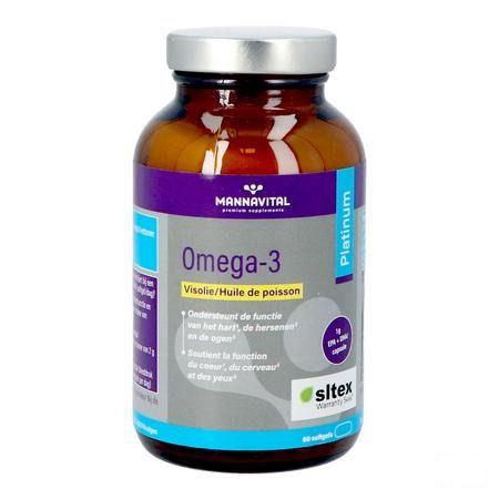 Mannavital Omega 3 Huile Poisson Softgels 60  -  Mannavita